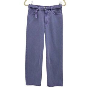 Xirena Womens Small Jeans Straight Leg Ankle Relaxed Fit Purple Belted High Rise
